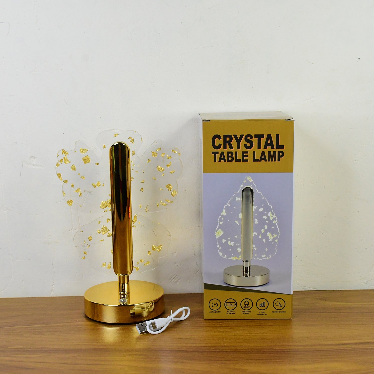 Luxury Golden Crystal LED Table Lamp (1 Pc) Luxury Golden Crystal LED Table Lamp (1 Pc)
